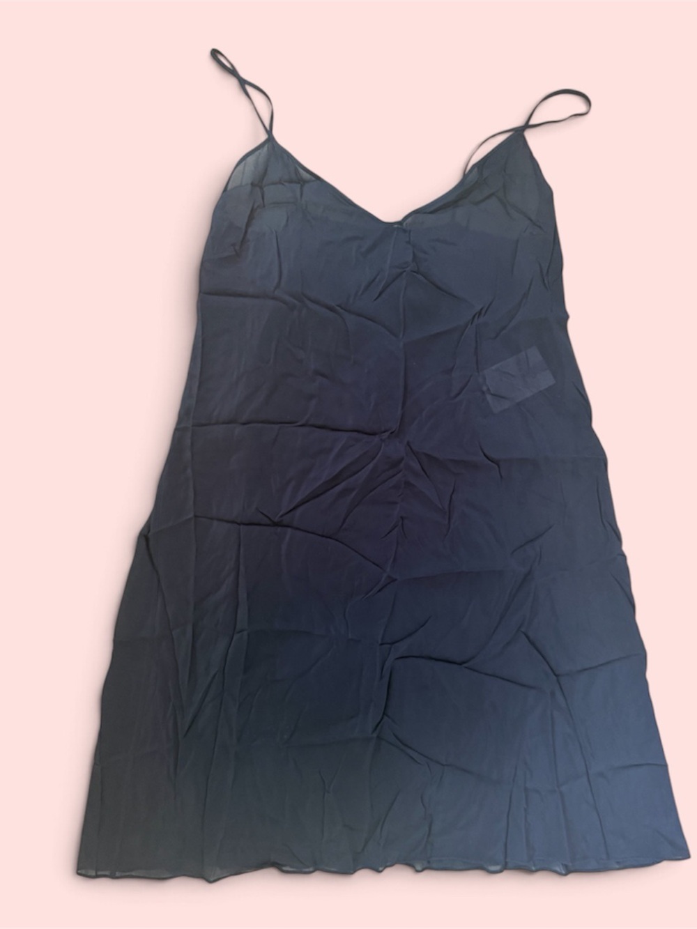 Authentic Valentino S.p.A. Black Silk Chiffon Camisole Slip Dress – Made in Ital